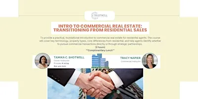 Intro to Commercial Real Estate: Transition from Residential Sales