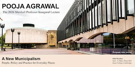 The 2026 Marshall Professor Inaugural Lecture: Pooja Agrawal