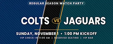 Jags Watch Party: COLTS vs JAGS 1:00PM