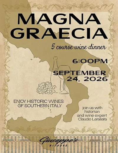Magna Graecia: 5 Course Southern Italian Wine dinner