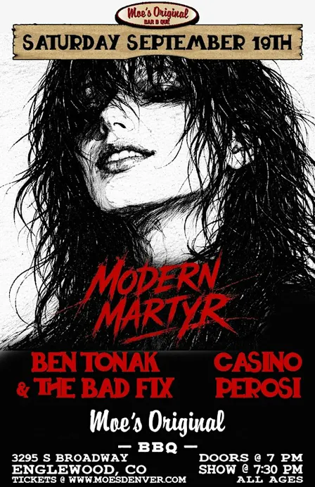 Modern Martyr + Ben Tonak & The Bad Fix + Casino Perosi