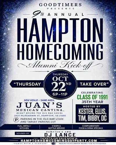 9th Annual GoodTimers Hampton Homecoming Thursday Takeover!