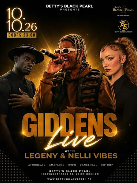 GIDDENS LIVE with Legeny & Nelli Vibes