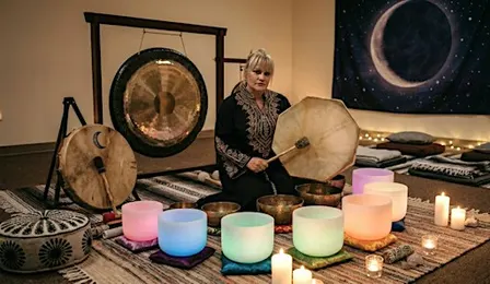 Shamanic journey with Gongs, shamanic drum, Tibetan singing bowls