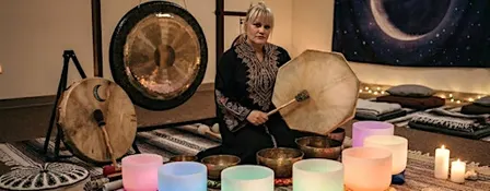 Shamanic journey with Gongs, shamanic drum, Tibetan singing bowls