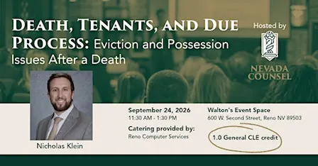 Death, Tenants and Due Process: Eviction Issues in Probate