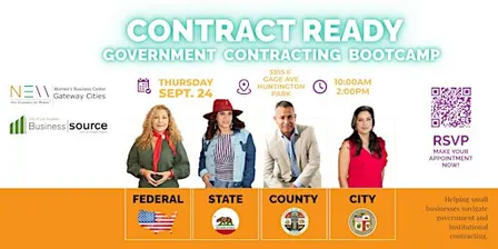 Government Contracting Bootcamp: Federal • State • County • City • Private