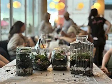 Terrarium Making Workshop at Hazel Art Bar!