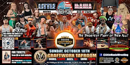 Gainesville, VA - Little Mania Mini Wrestling @ Craftworx Taproom