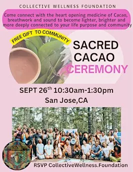 SACRED CACAO CEREMONY (FREE) with Christina White Wolfe