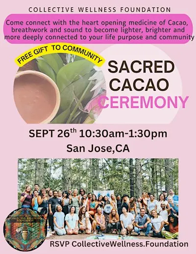 SACRED CACAO CEREMONY (FREE) with Christina White Wolfe