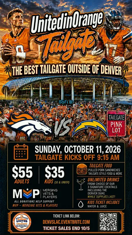 UnitedinOrange Tailgate #UIOTG – Broncos vs Chargers