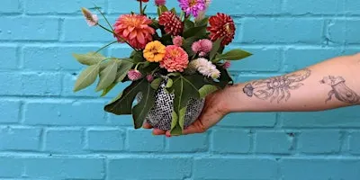 SUNSET BLOOMS: An Upcycled Vase + Floral Arrangement Workshop