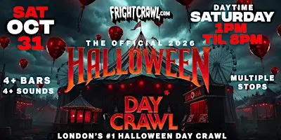 The Fright Crawl | London, ON Halloween Day Bar Crawl 2026 | Sat, Oct 31