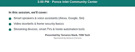 Free Senior Technology Series: Mastering Smart Devices Fri, Sept 25 at 3 PM