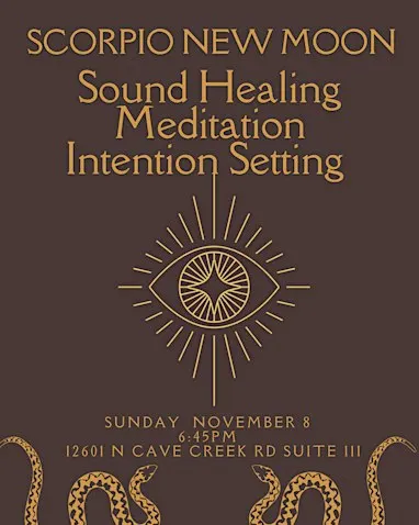 New Moon Sound Healing, Meditation + Intention Setting