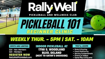 RallyWell Pickleball 101 Clinics