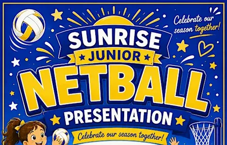 Sunrise Junior Netball Presentation night