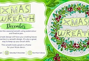 Create, Relax, Connect: Watercolour Xmas Wreath