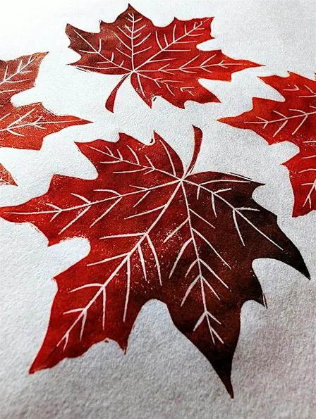 Autumn lino printing workshop for beginners