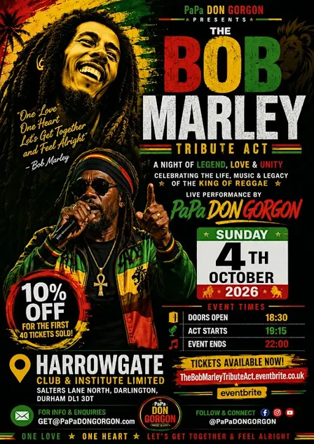 The Bob Marley Tribute Act at Harrogate Club