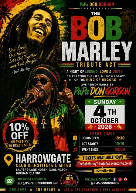 The Bob Marley Tribute Act at Harrogate Club