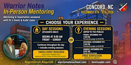 Warrior Notes Mentoring and Impartation Weekend
