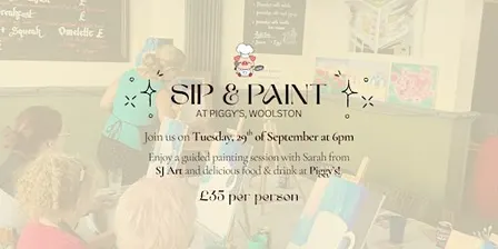 Sip and Paint Evening at Piggy's, Woolston