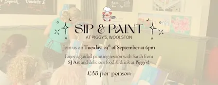 Sip and Paint Evening at Piggy's, Woolston