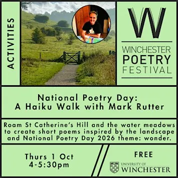 National Poetry Day: A Haiku Walk with Mark Rutter