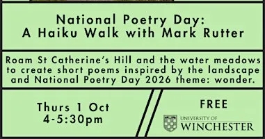 National Poetry Day: A Haiku Walk with Mark Rutter