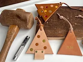 Personalised Leather Tree Decorations