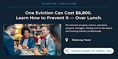 Learn How to Prevent Evictions and Lower Turnover — Over Lunch.
