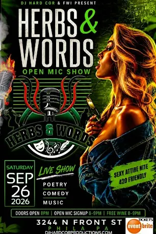 HERBS & WORDS OPEN MIC SHOW OCTOBER