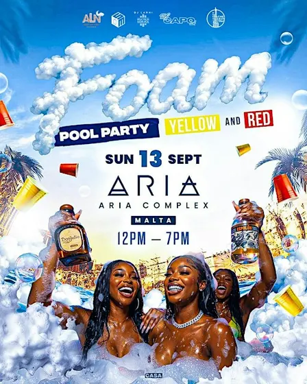 Foam Pool Party - Yellow & Red Edition