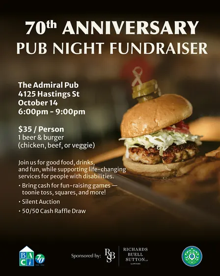 BACI 70th Anniversary Pub Night Fundraiser