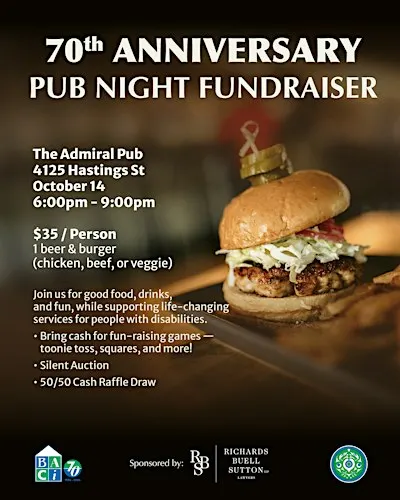 BACI 70th Anniversary Pub Night Fundraiser
