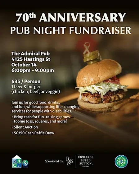 BACI 70th Anniversary Pub Night Fundraiser