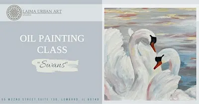 Oil Painting Class "Swans."