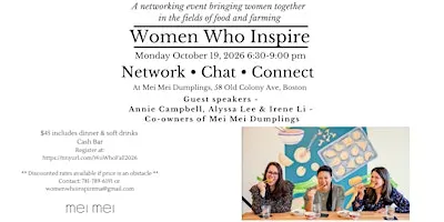 Women Who Inspire Networking Event Fall  2026