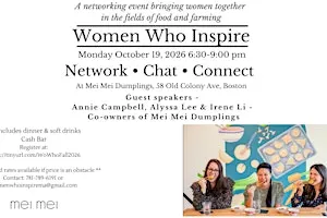 Women Who Inspire Networking Event Fall  2026
