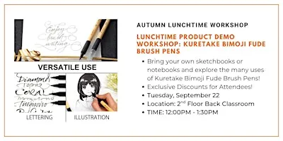 Autumn Lunchtime Product Demo Workshop: Kuretake Brush Pens