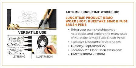 Autumn Lunchtime Product Demo Workshop: Kuretake Brush Pens
