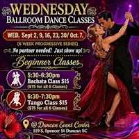 Wednesday Ballroom Dance Classes - Tango & Bachata!