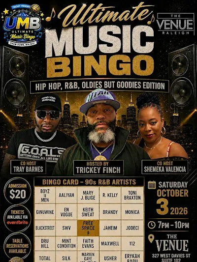 ULTIMATE MUSIC BINGO - Hip Hop, R&B and Oldies But Goodies Edition