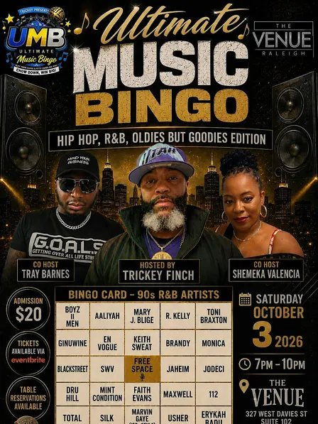 ULTIMATE MUSIC BINGO - Hip Hop, R&B and Oldies But Goodies Edition
