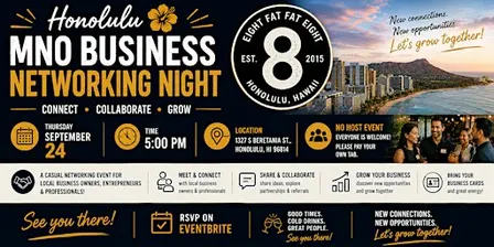 Honolulu MNO Business Networking @ 8 Fat Fat 8