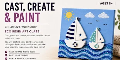 Children's Sail Boat Canvas & Resin Art Workshop