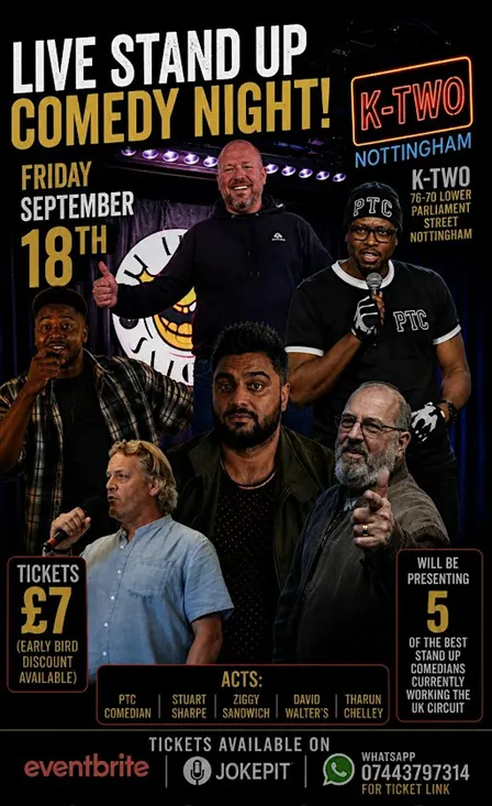 K-two comedy club presents a night of stand up comedy