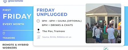 Friday Unplugged - Sauna & Social for Remote & Hybrid Employees in Tramore